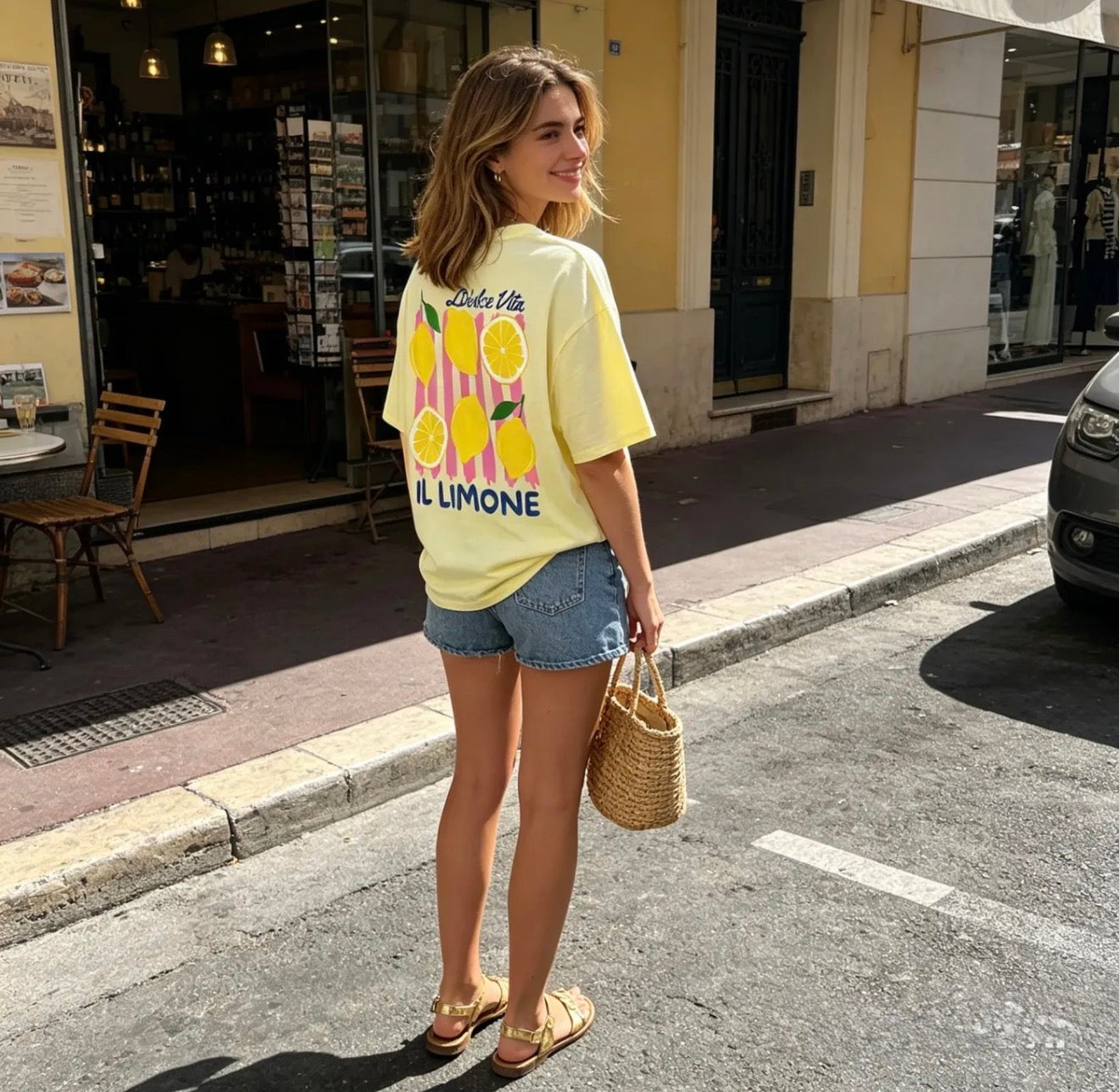 T-shirt oversize imprimé– Taille unique 36 au 46 (2 couleurs)