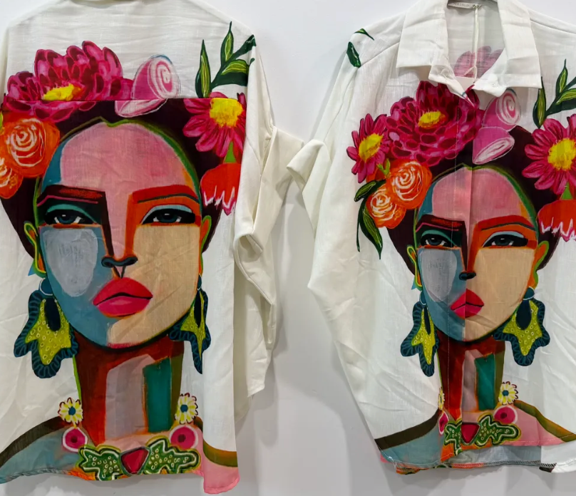 Chemise ample Frida - Taille unique 36-46 (2 modèles)