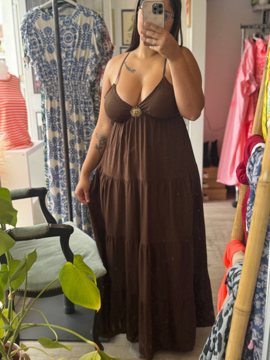 Robe longue à bretelles – Taille unique 36-44 (3 couleurs)