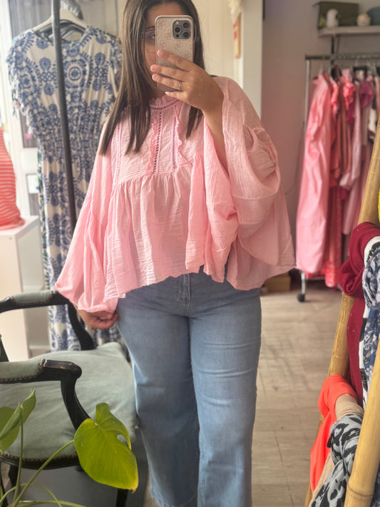 Blouse ample - Taille unique 36-50 (2 couleurs)