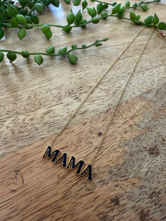 Collier doré "MAMA"