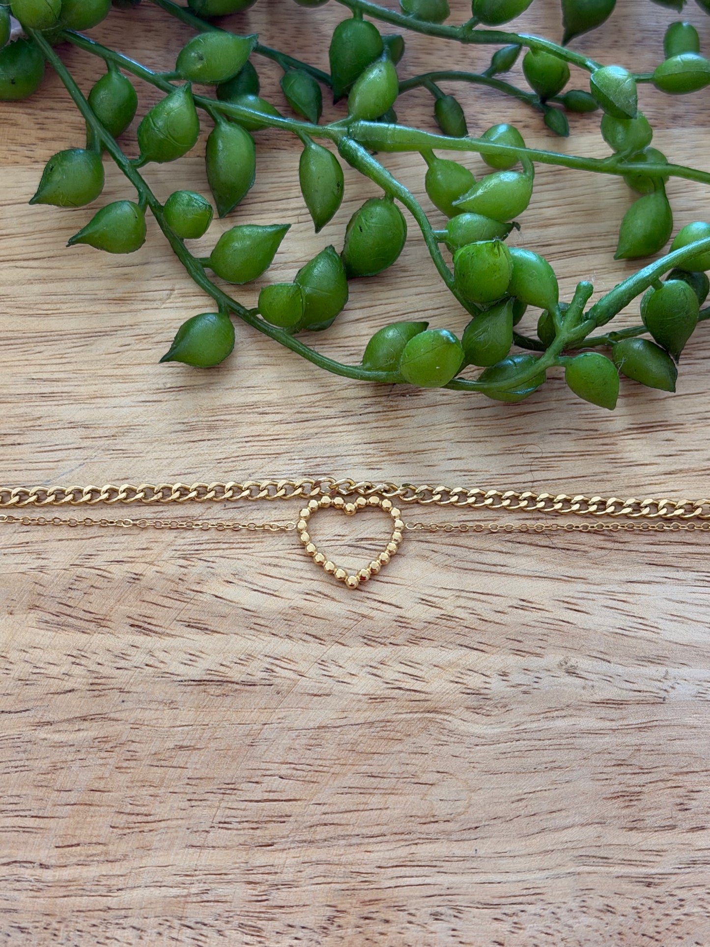 Bracelet doré coeur