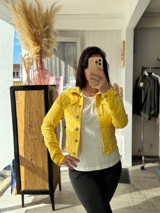Veste en jean jaune – DERNIERE PIECE TAILLE M