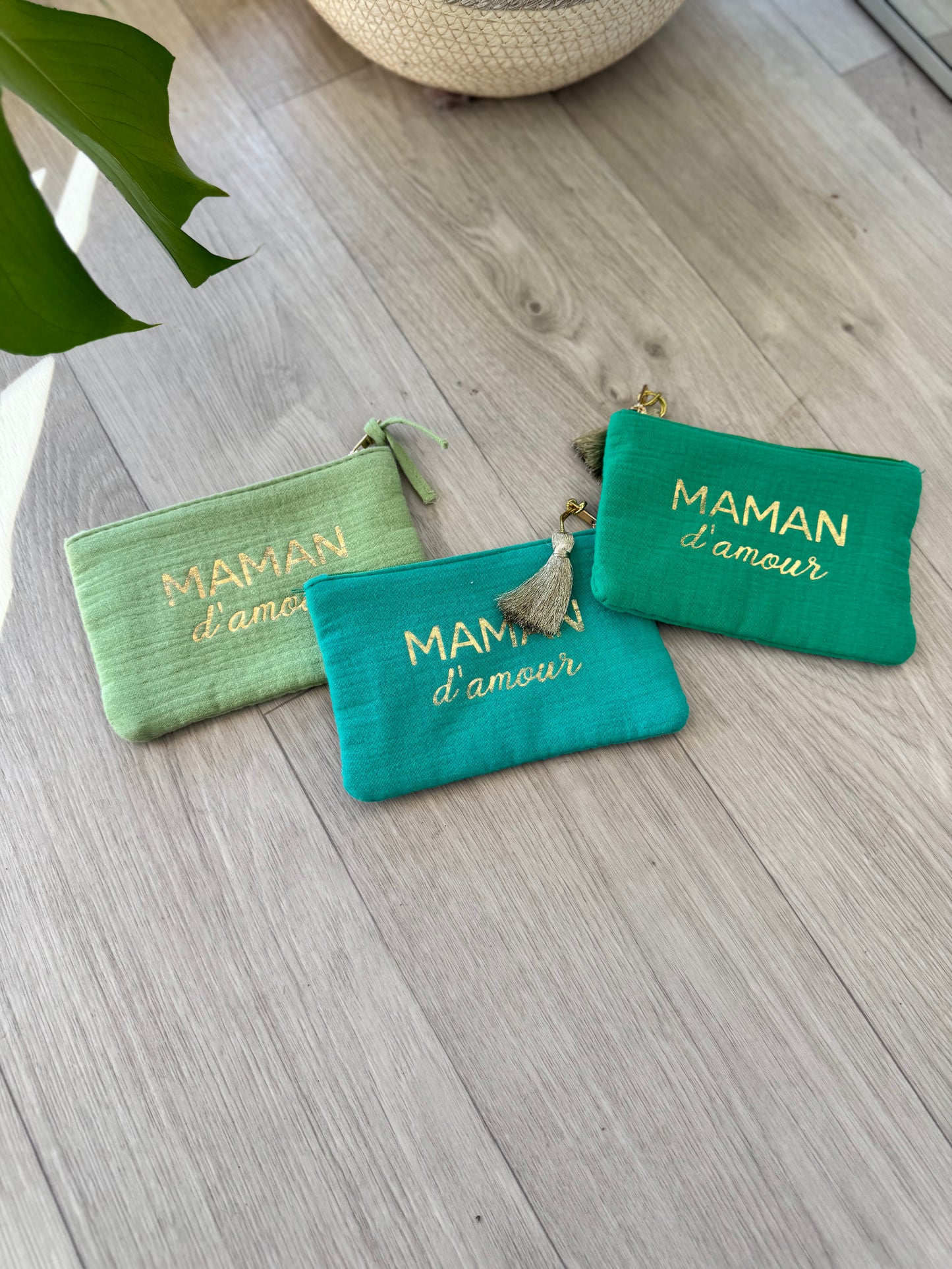 Petite pochette "Maman d'amour" (3 modèles)