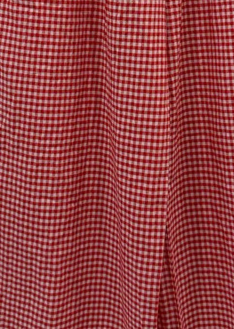 Pantalon coupe droite large vichy - Taille unique 36-44 (4 couleurs)