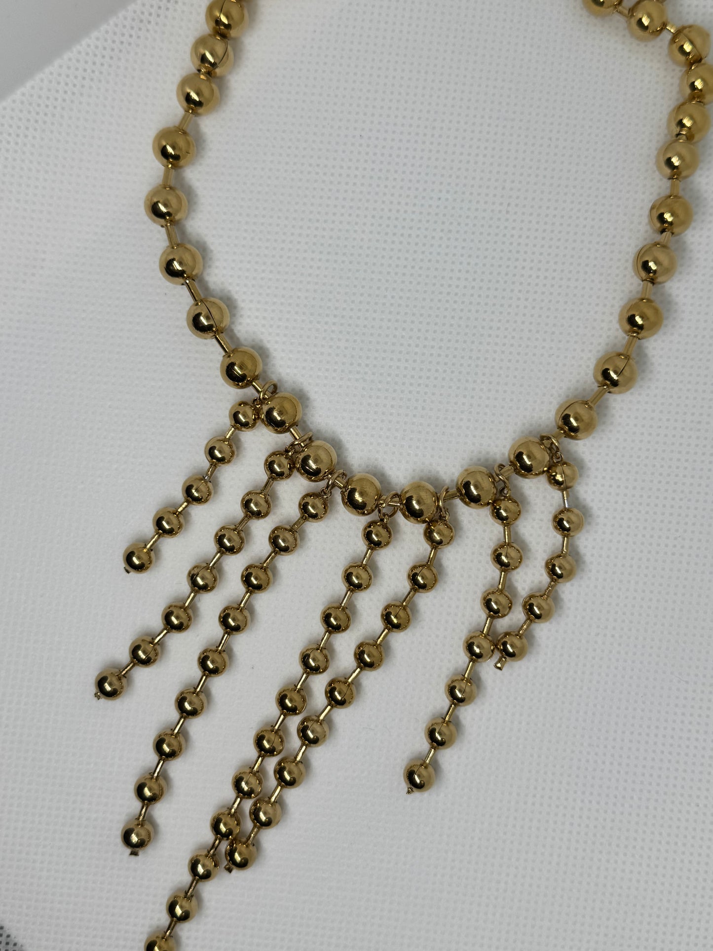 Collier perles en acier inoxydable