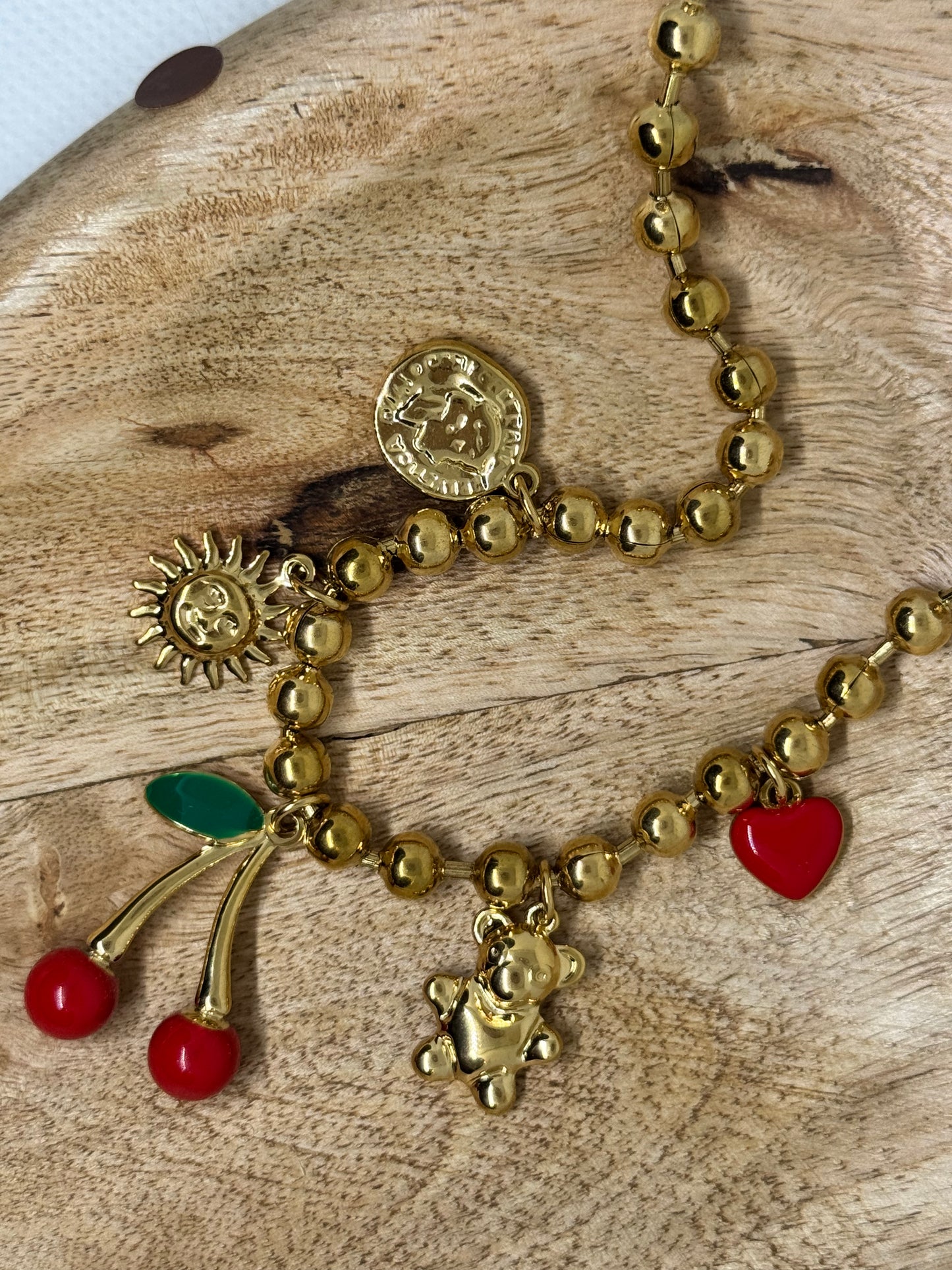 Collier cerise – 46 cm