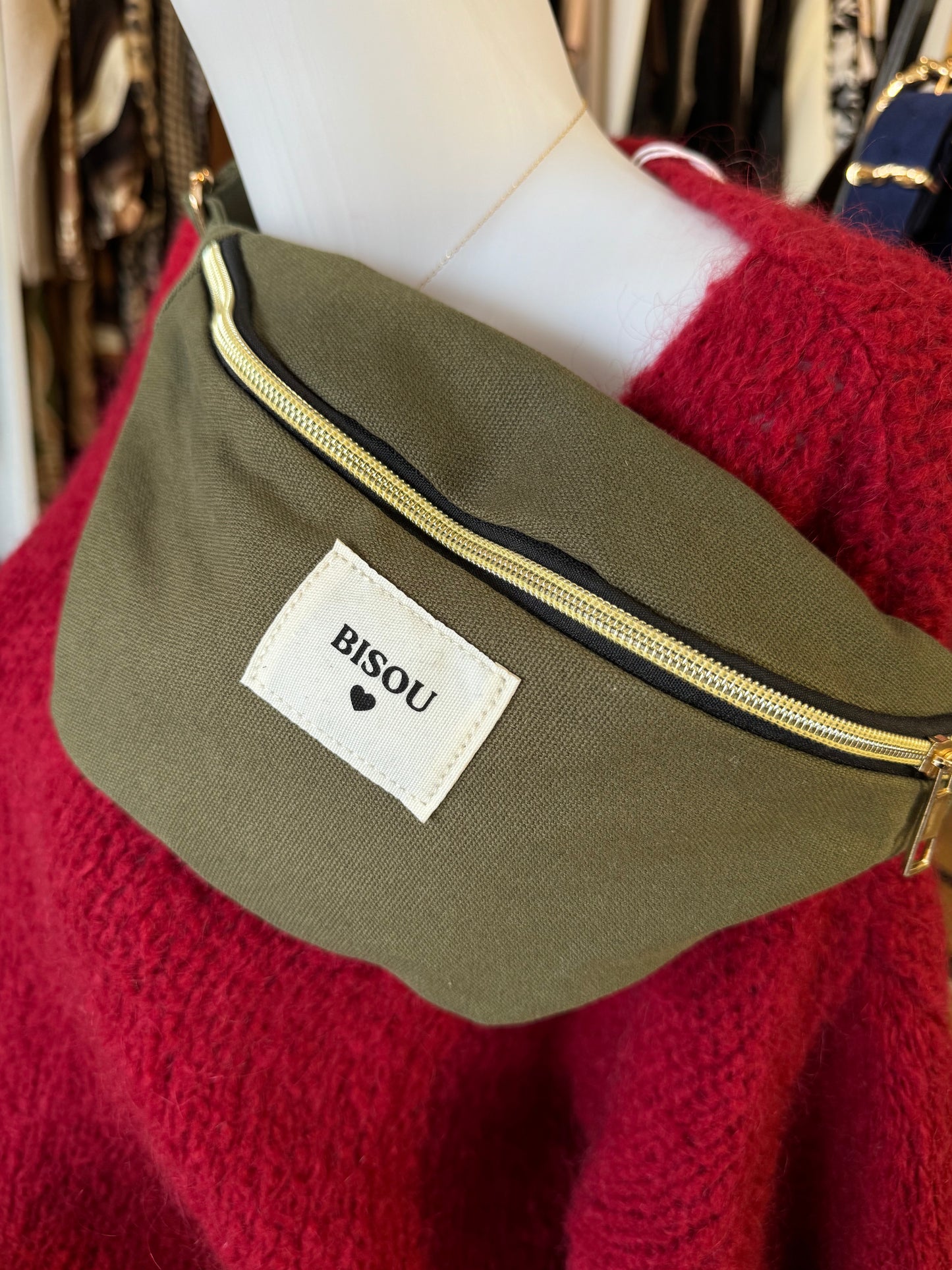 Sacoche banane "Bisou ❤️" (2 couleurs)