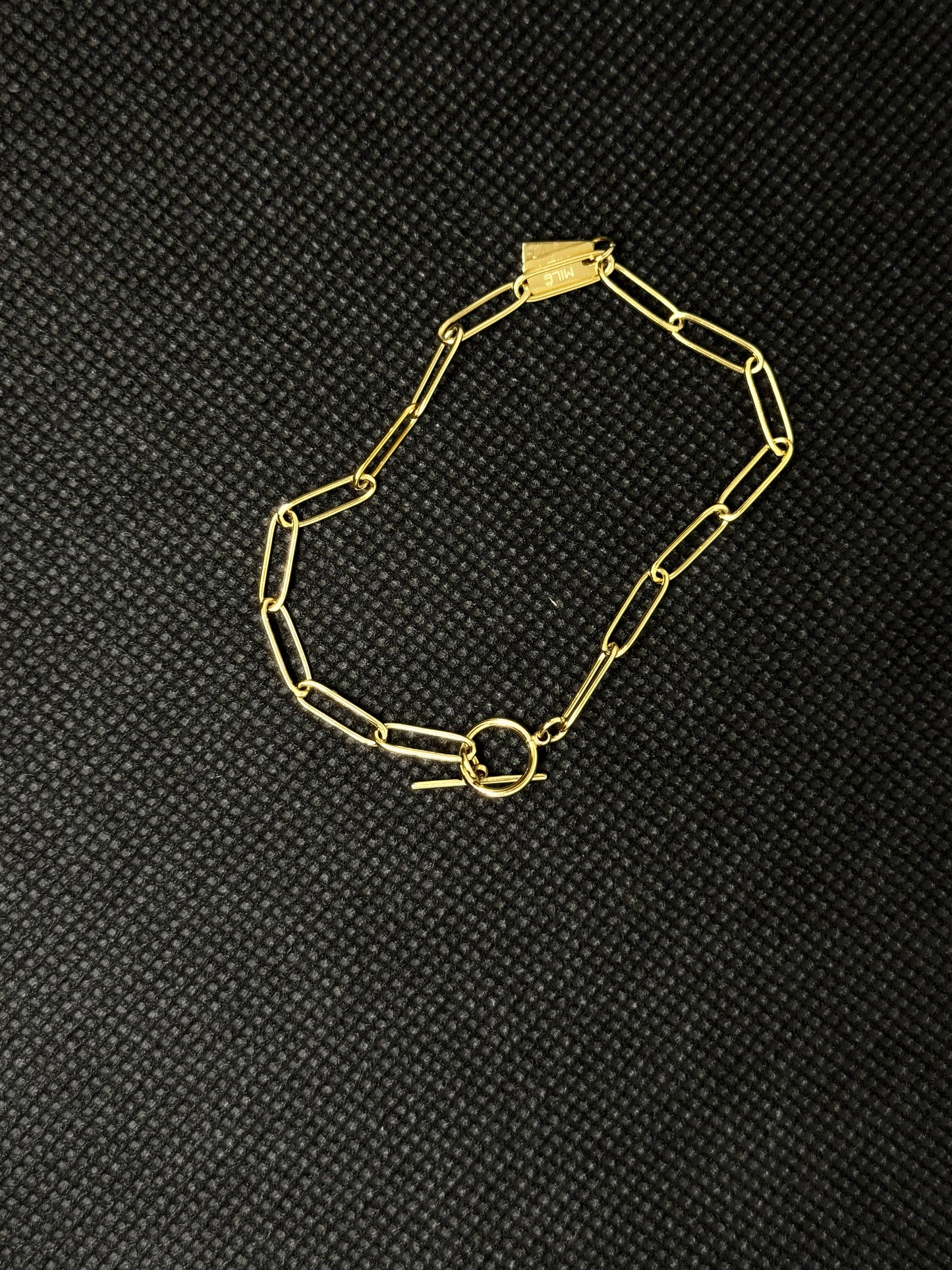 Bracelet doré grosse maille