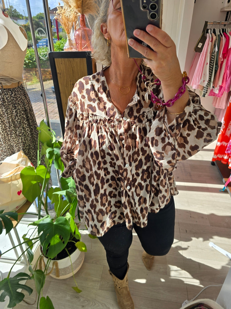 Blouse fluide Léopard