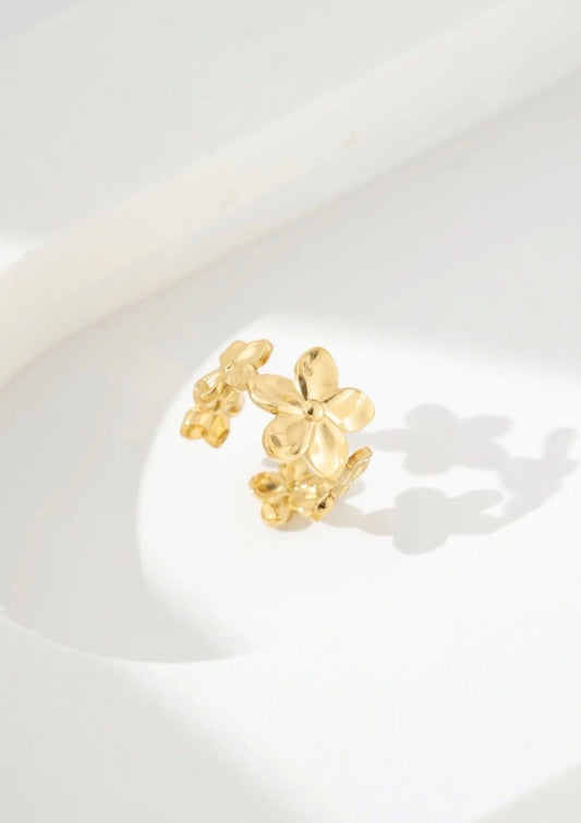 Bague fleur ajustable - C MON DRESSING