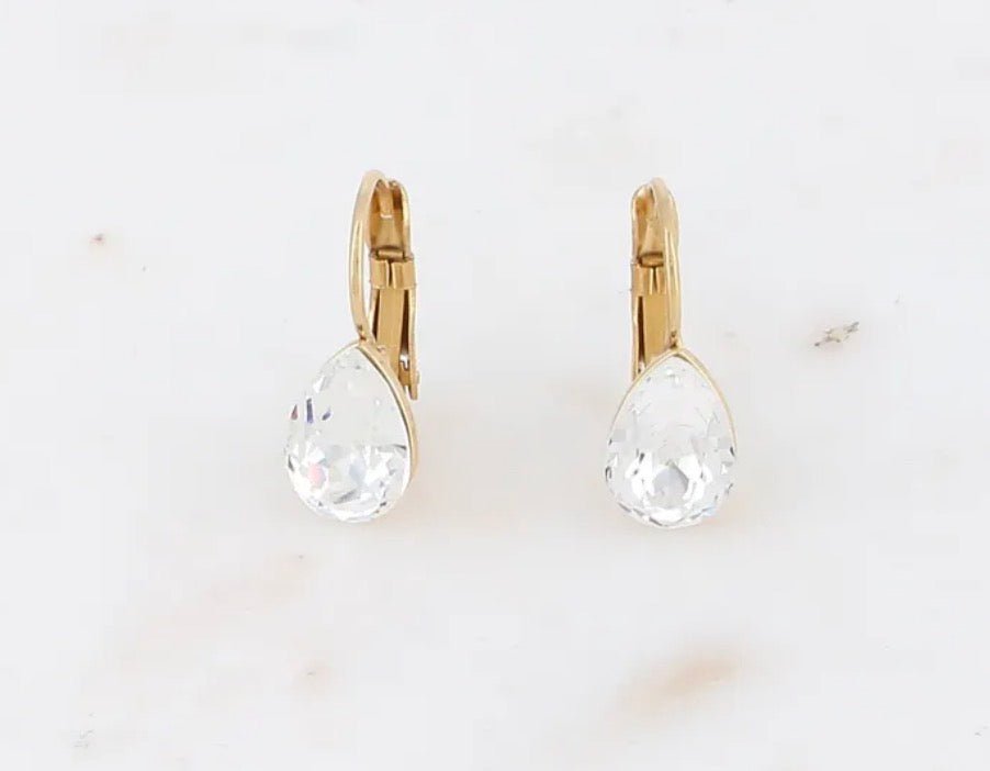 Boucles d’oreilles dormeuses Crystal - cristaux de Swarovski®
