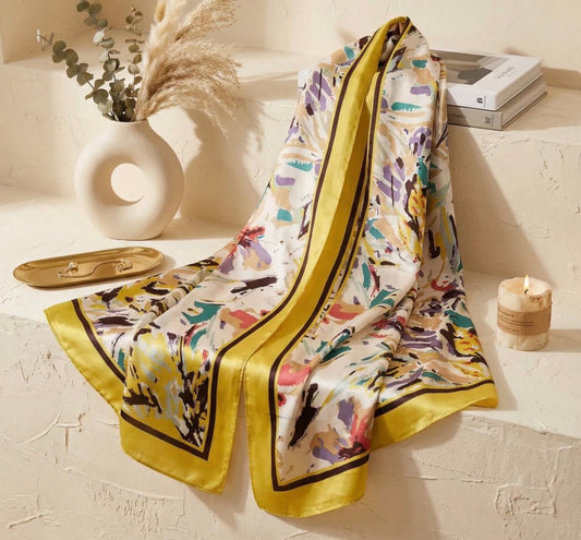 Foulard jaune - 90x180 cm - C MON DRESSING