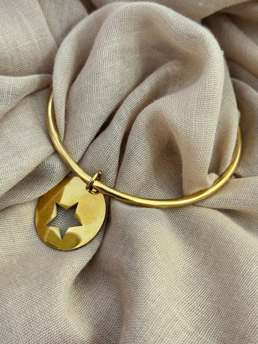 Jonc en acier inoxydable étoile - C MON DRESSING