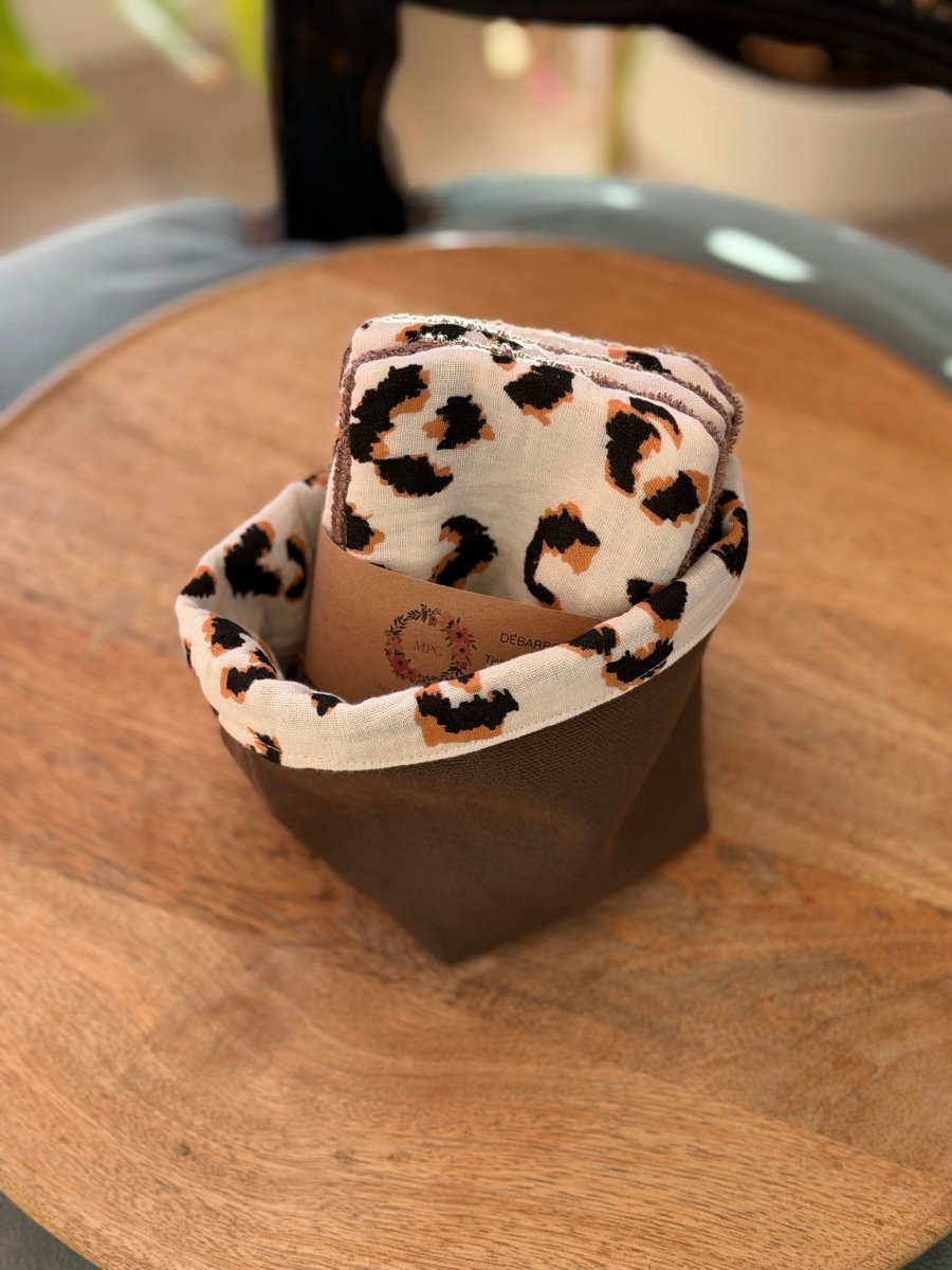 Lot de 3 débarbouillettes + panier de rangement - C MON DRESSING