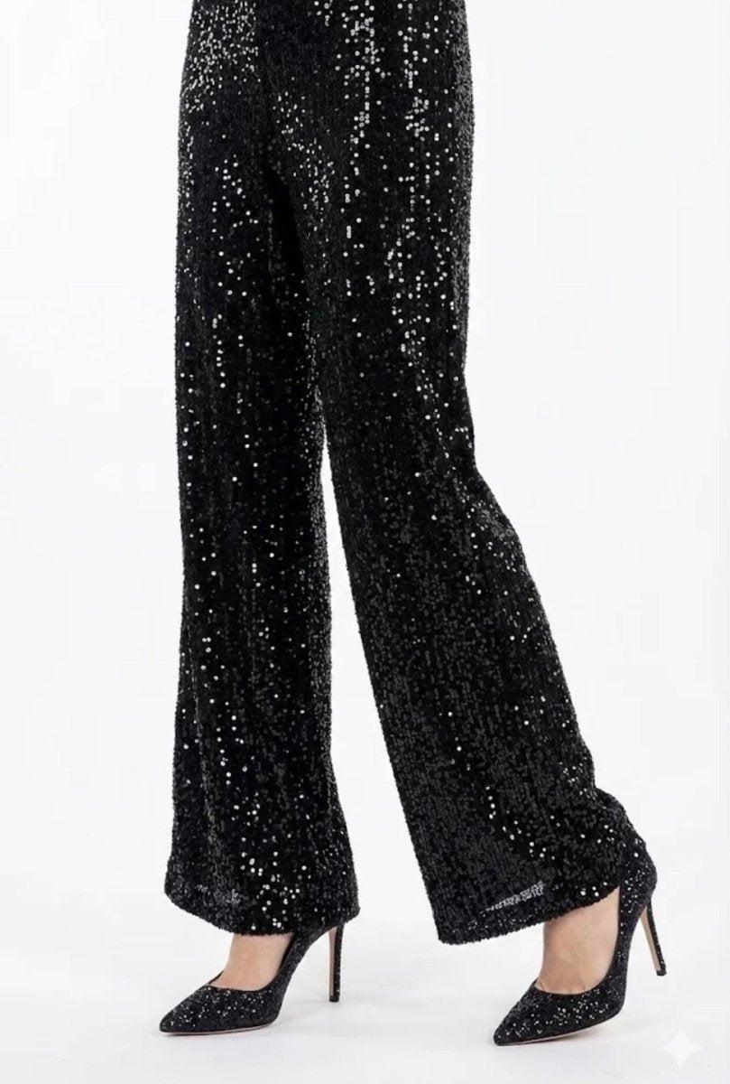 Pantalon à sequins – Taille unique 36/48 (2 couleurs) - C MON DRESSING