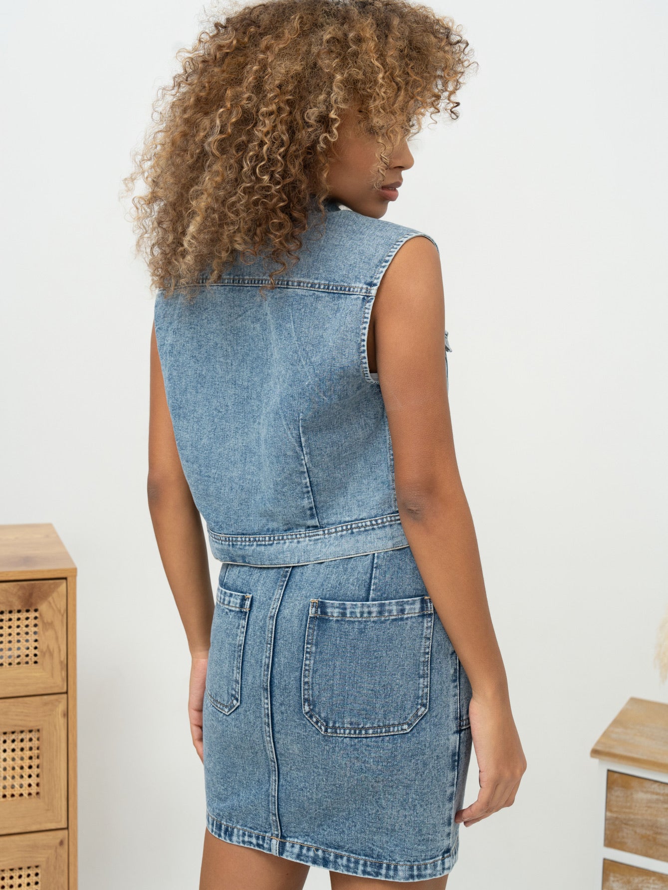 Veste en jean sans manche