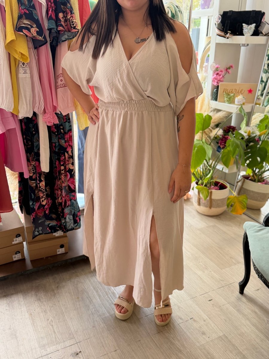 Robe beige - Taille unique 36 - 44 - C MON DRESSING