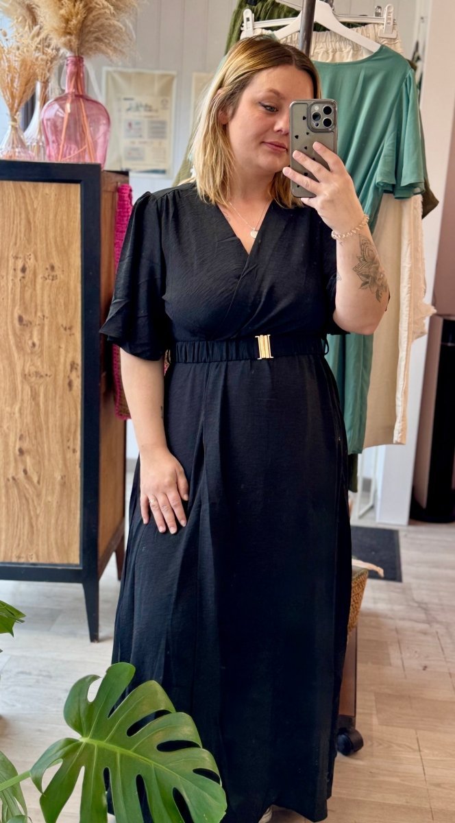 Robe longue noire du L au 4XL - C MON DRESSING