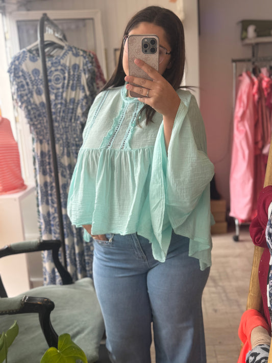 Blouse ample - Taille unique 36-50 (2 couleurs)
