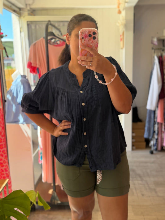 Chemise en gaze de coton - Taille unique 36-46 (4 couleurs)