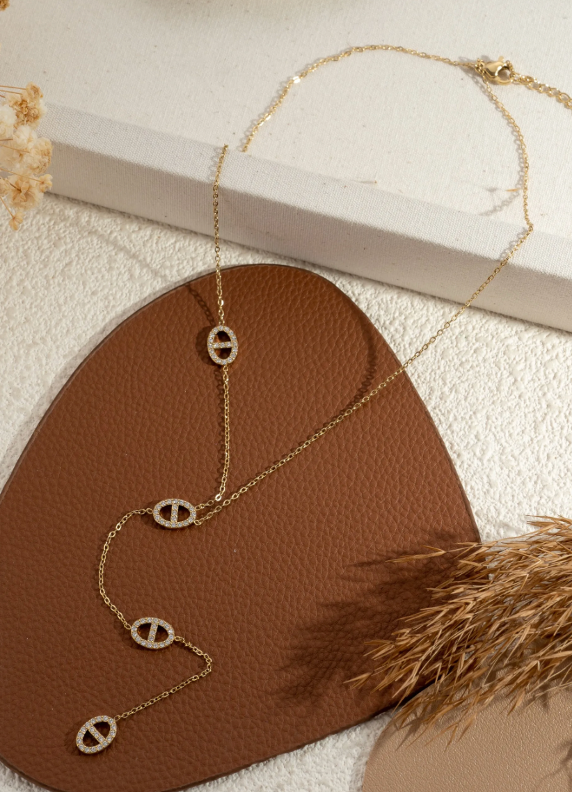 Collier maillons ovales