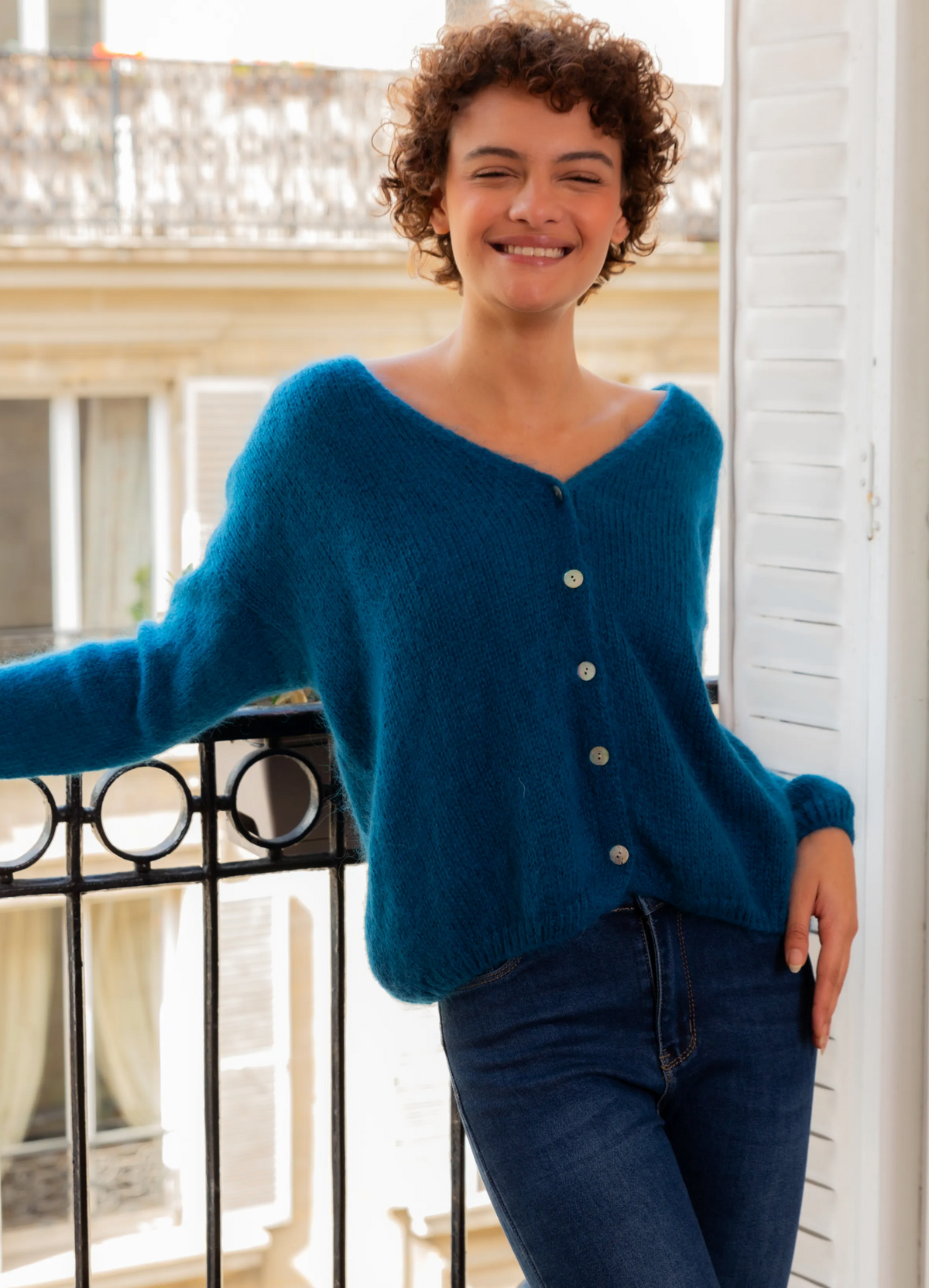 Gilet mohair – Taille unique 36 au 46 (3 couleurs)