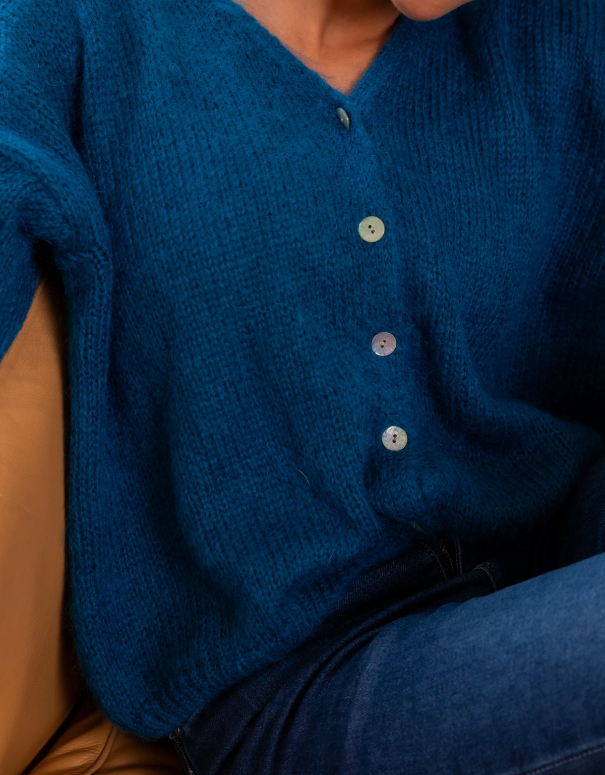 Gilet mohair – Taille unique 36 au 46 (3 couleurs)