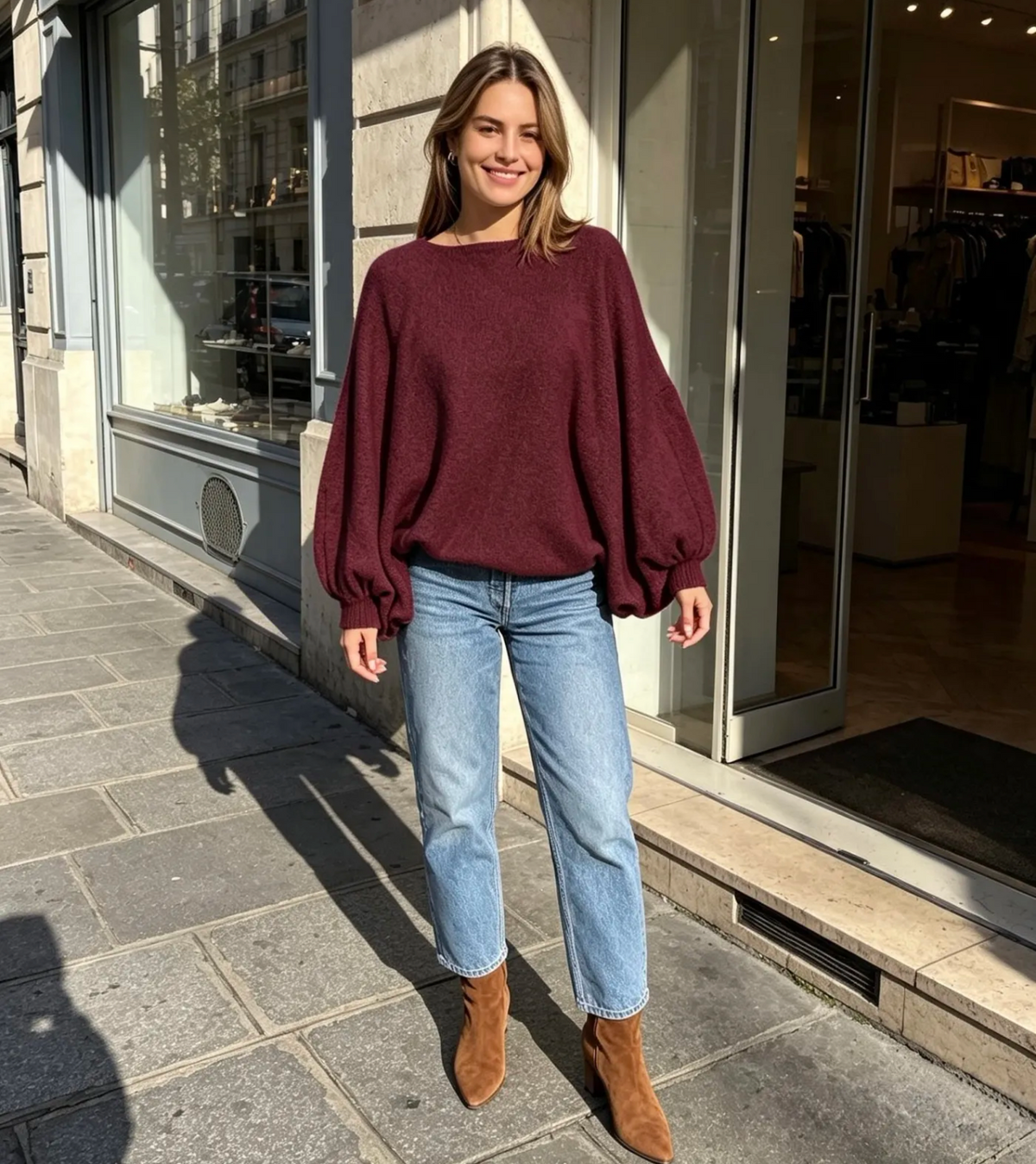 Pull oversize manches chauve-souris - Taille unique 36 au 52 (5 couleurs)