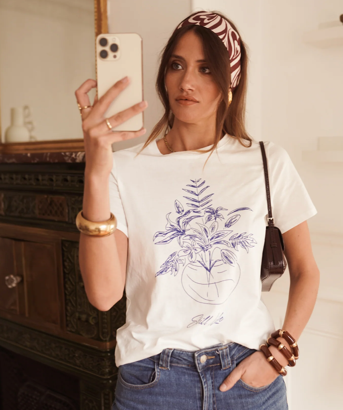 Tee-shirt blanc et bleu - Taille du S/M au M/L