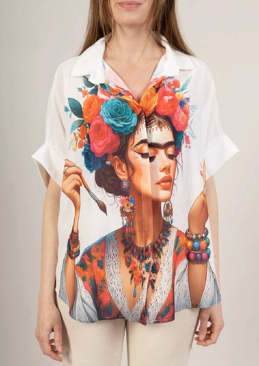 Chemise ample Frida - Taille unique 36-46 (2 modèles)
