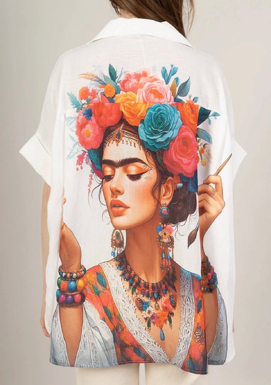 Chemise ample Frida - Taille unique 36-46 (2 modèles)