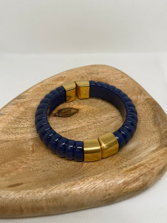 Bracelet jonc bleu aimanté