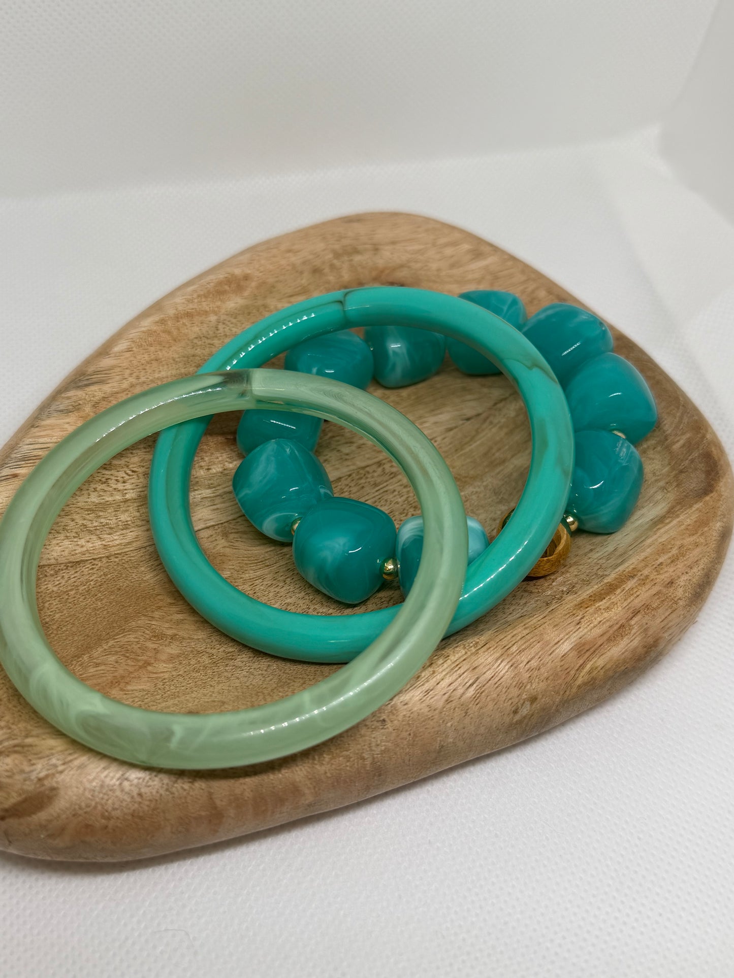 Lot de 3 bracelets vert