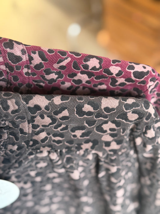 Chemise en velours léopard – Taille unique 36 au 46 (2 couleurs)