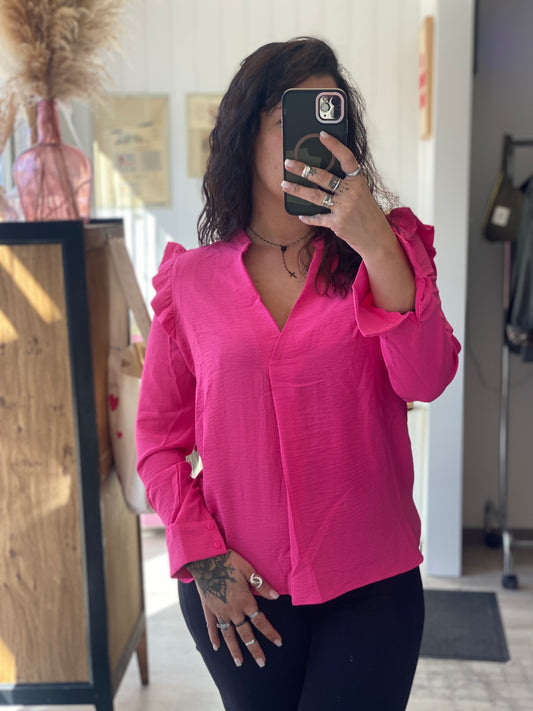 Blouse rose fuchsia