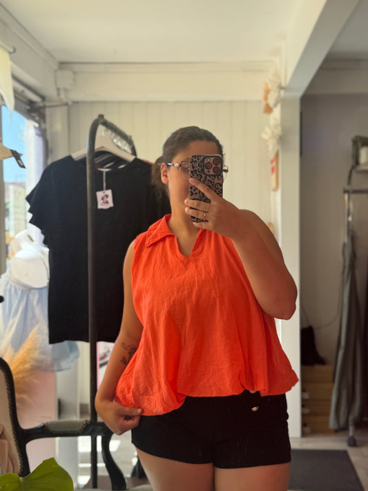 Blouse en coton doublé – Taille unique 36-44 (3 couleurs)
