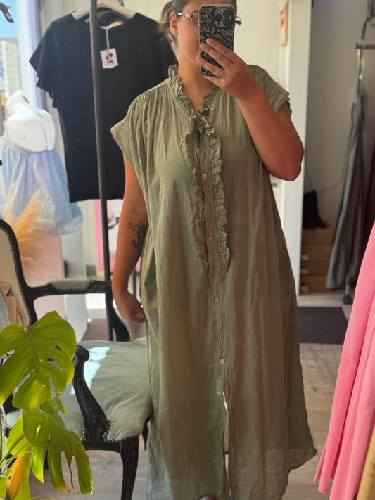 Robe maxi ample droite - Taille unique 36-46 (4 couleurs)