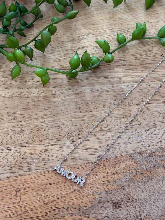 Collier argenté "AMOUR"