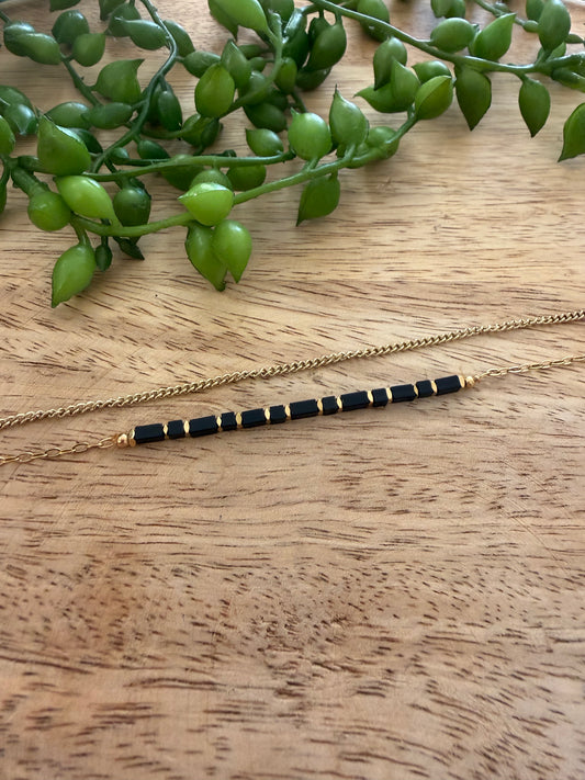Collier doré double