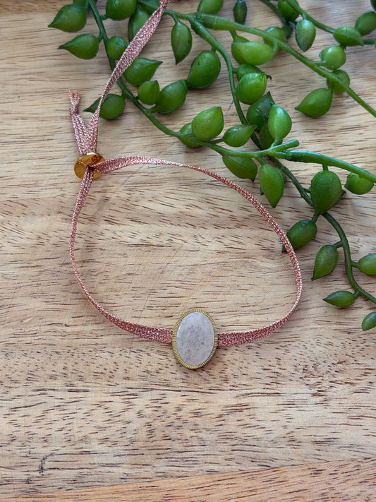 Bracelet cordon rose