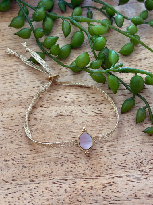 Bracelet cordon doré