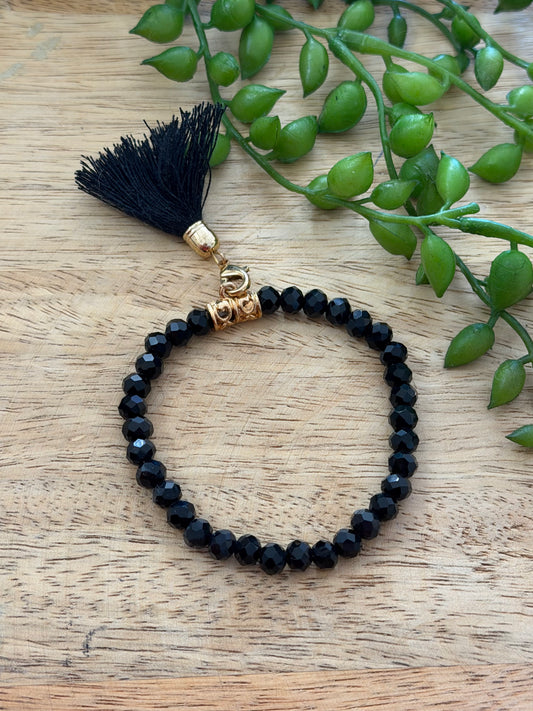 Bracelet noir élastique