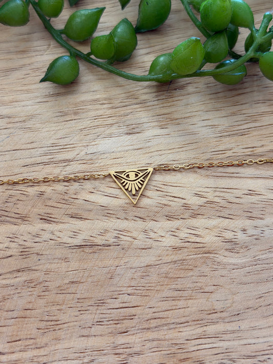 Bracelet doré triangle