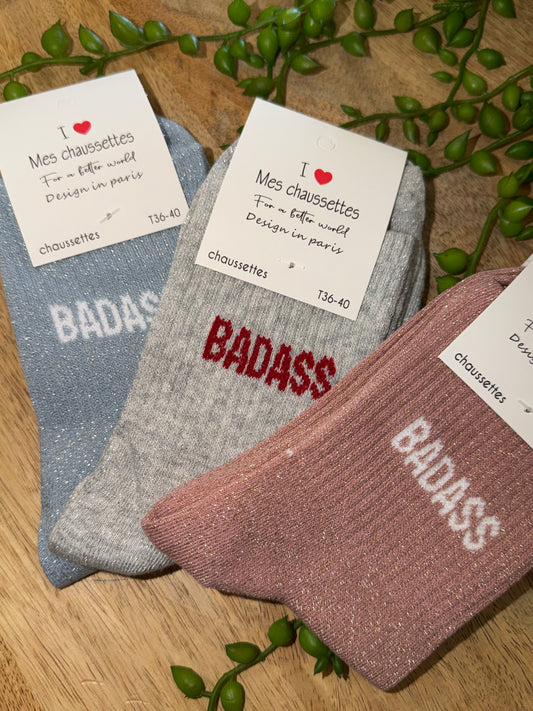 Chaussettes à paillettes "Badass" - TU 36/40 (3 couleurs)