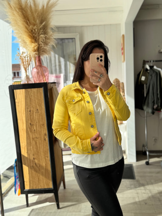 Veste en jean jaune – Du S au L