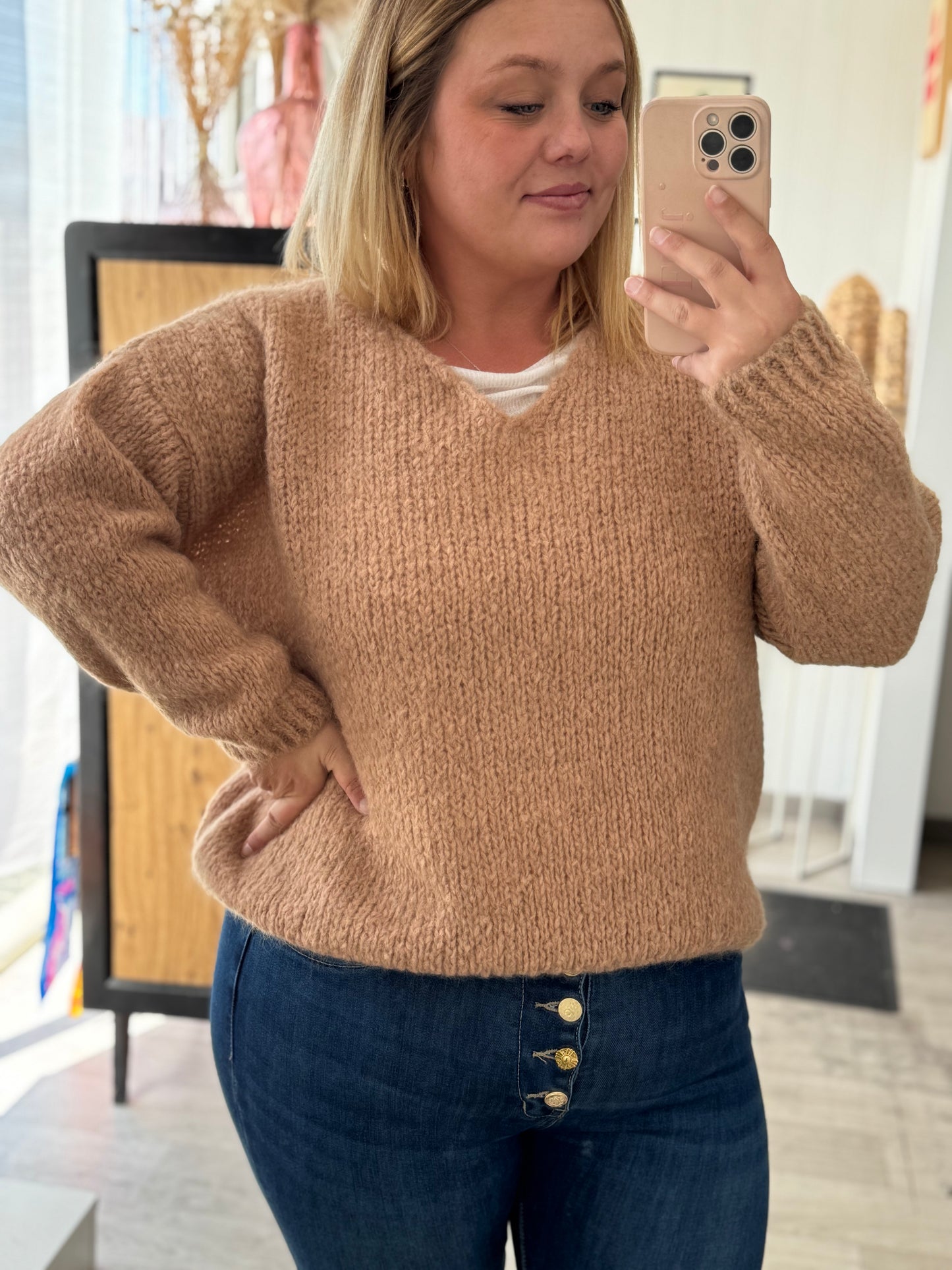 ⭐️Pull Rosalie Marie Ile de Ré moka – taille unique 34-46