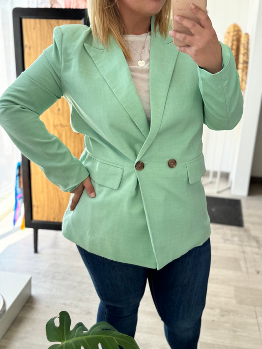 Veste tailleur vert d’eau – Du S au L