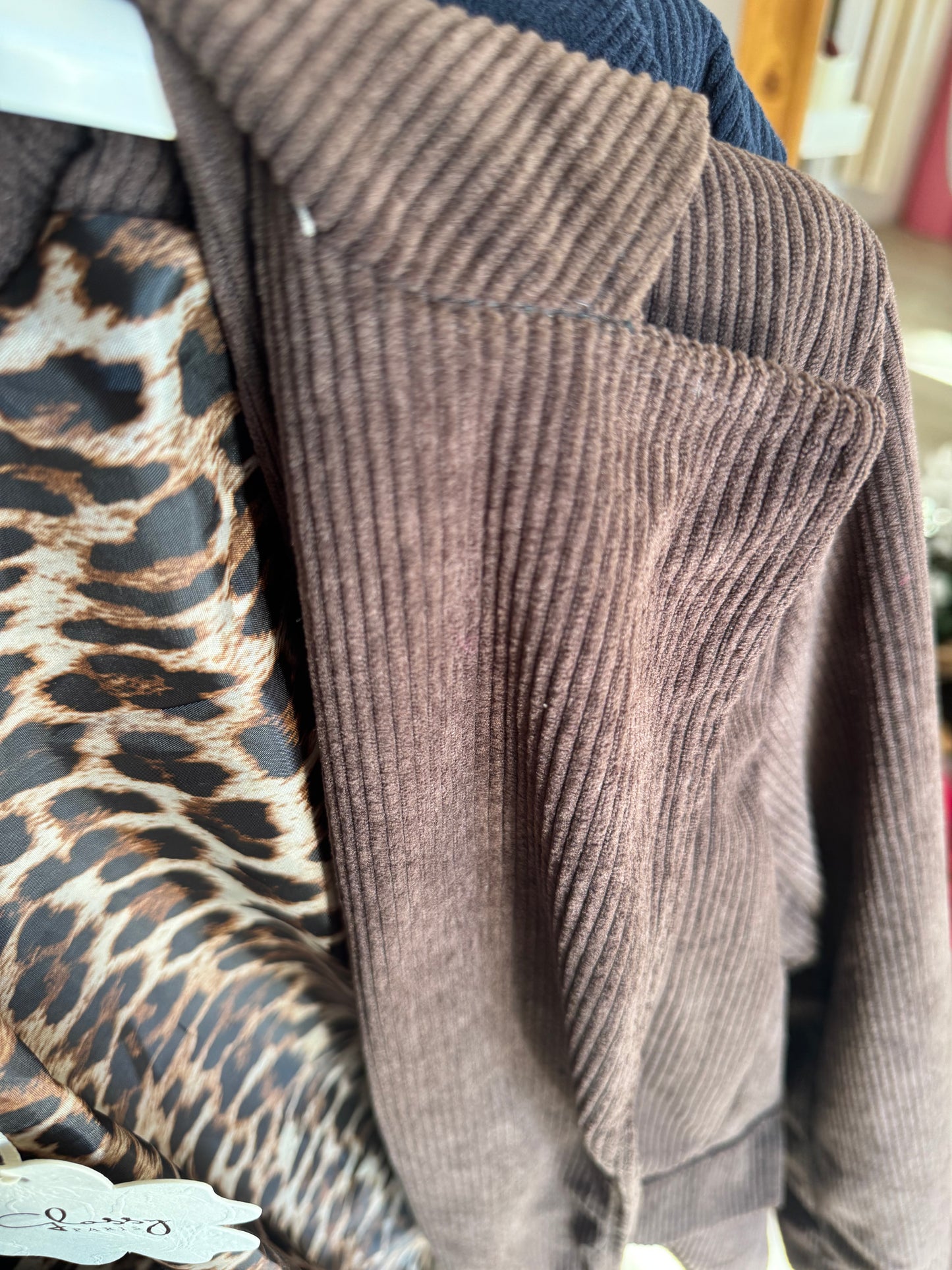 Veste en velours motif léopard (4 couleurs)