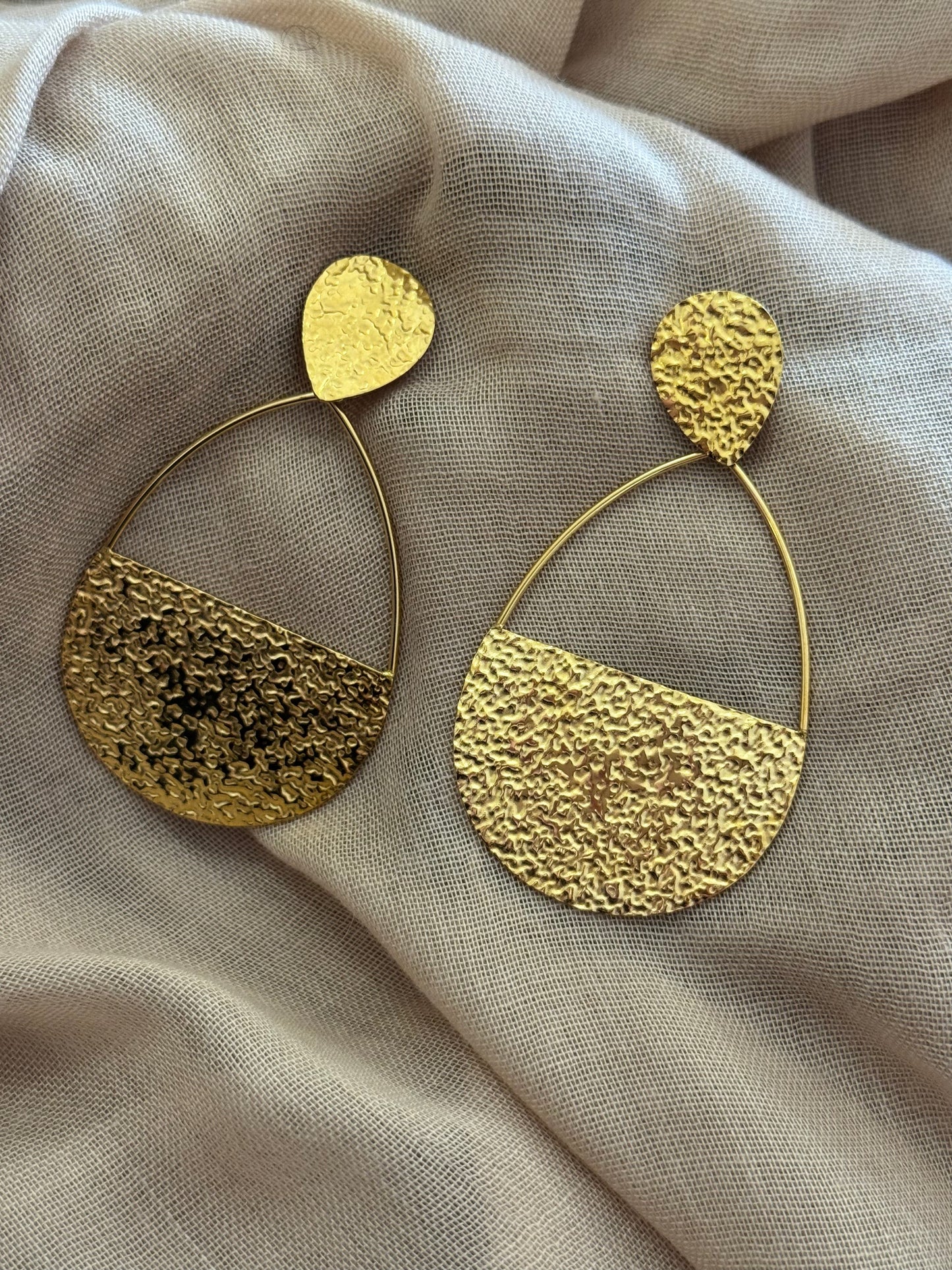 Boucles d’oreilles dorées en acier inoxydable